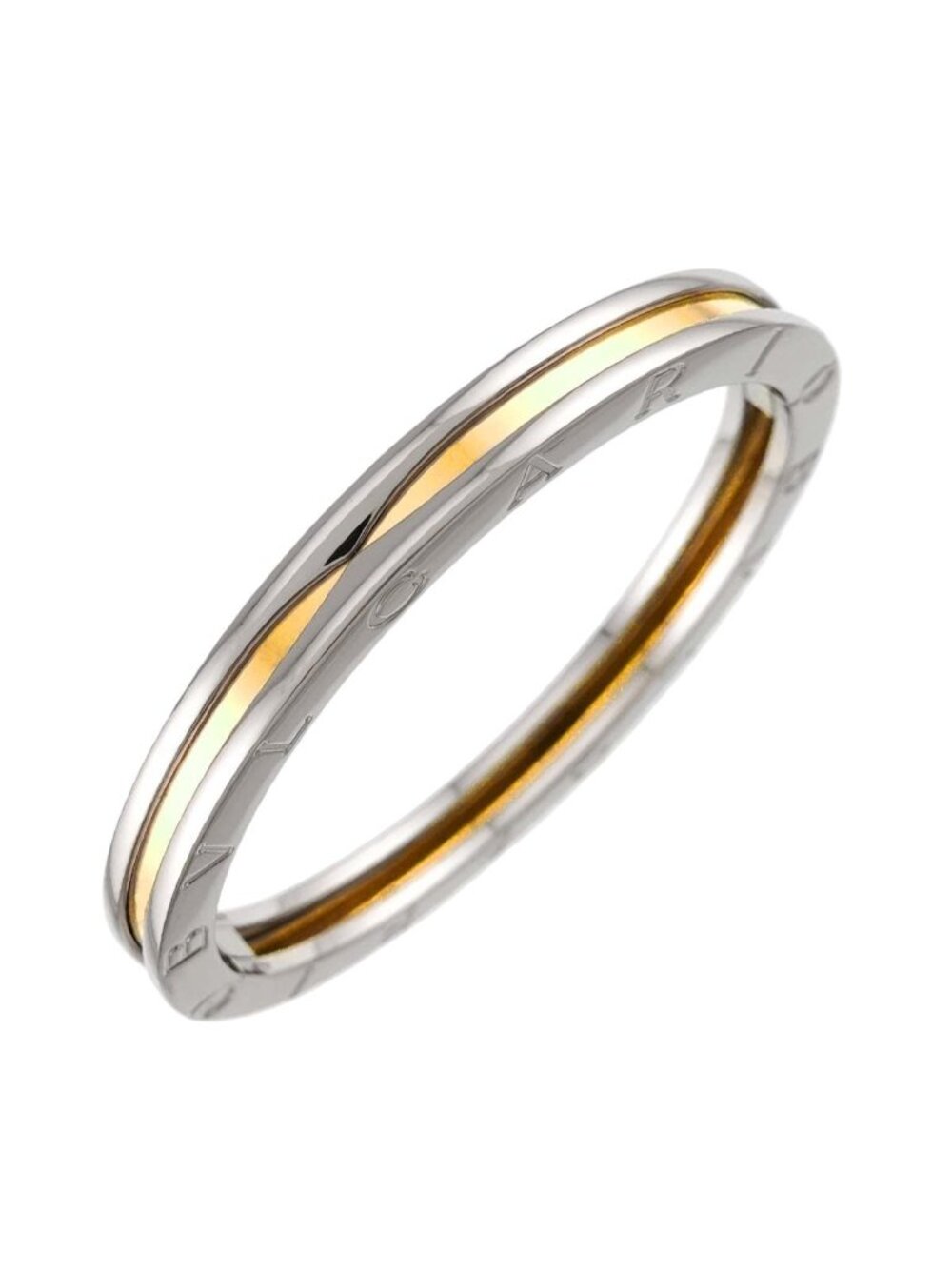 Bvlgari B.zero1 Bangle 18K Yellow Gold SS Bracelet Bracelett